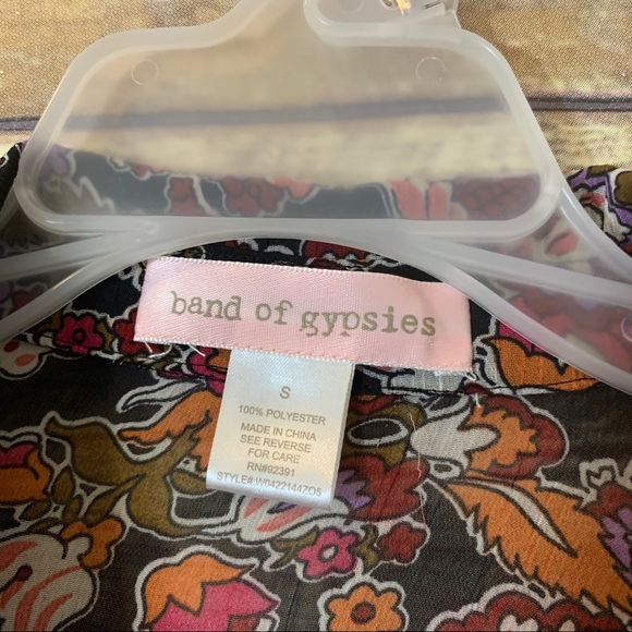 Band of Gypsies Blouse Button Down Floral S Loose - Picture 5 of 5